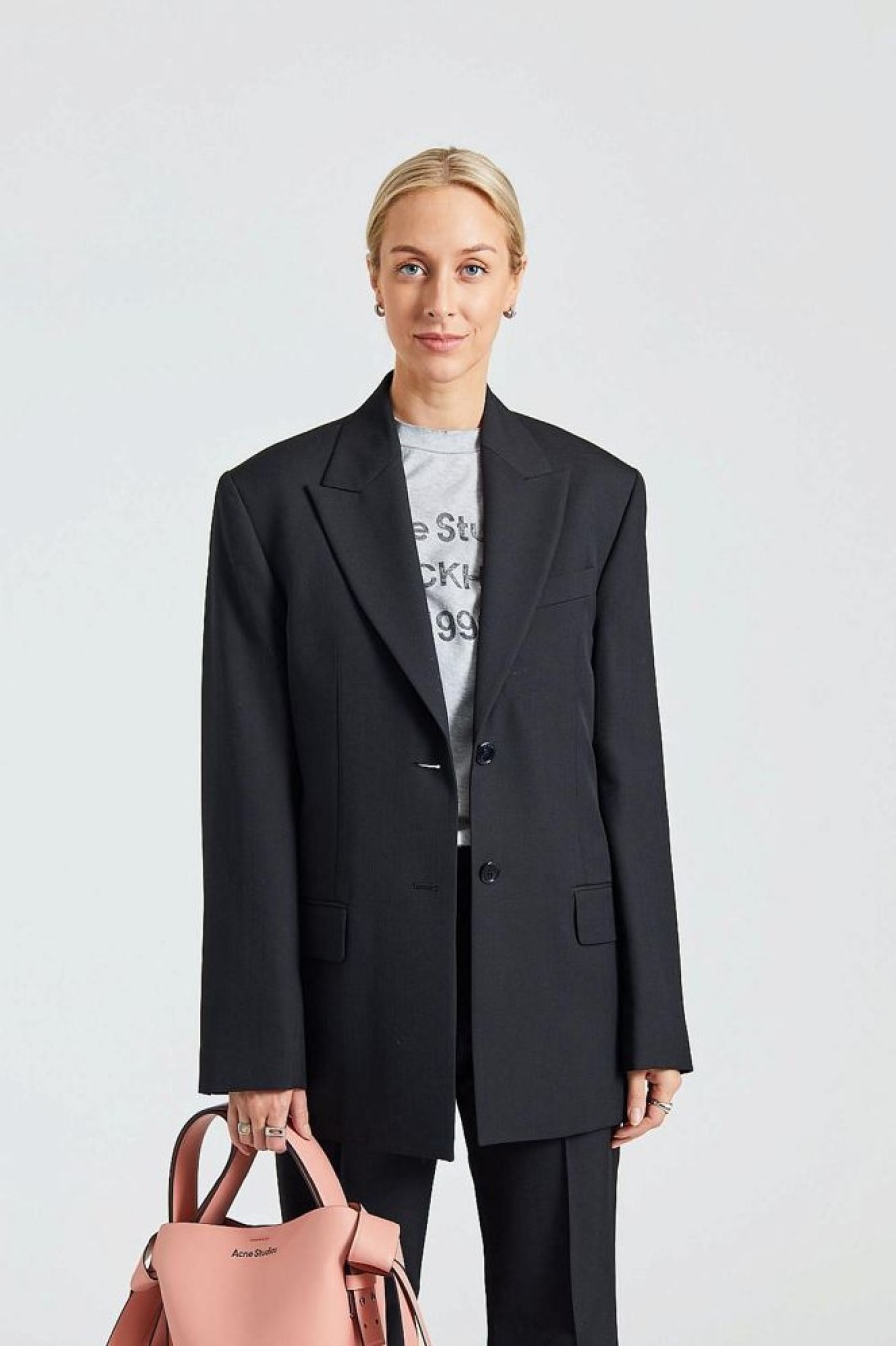 Dame Acne Studios Blazere | Regular Fit Suit Jacket Black Fn-Wn-Suit000508