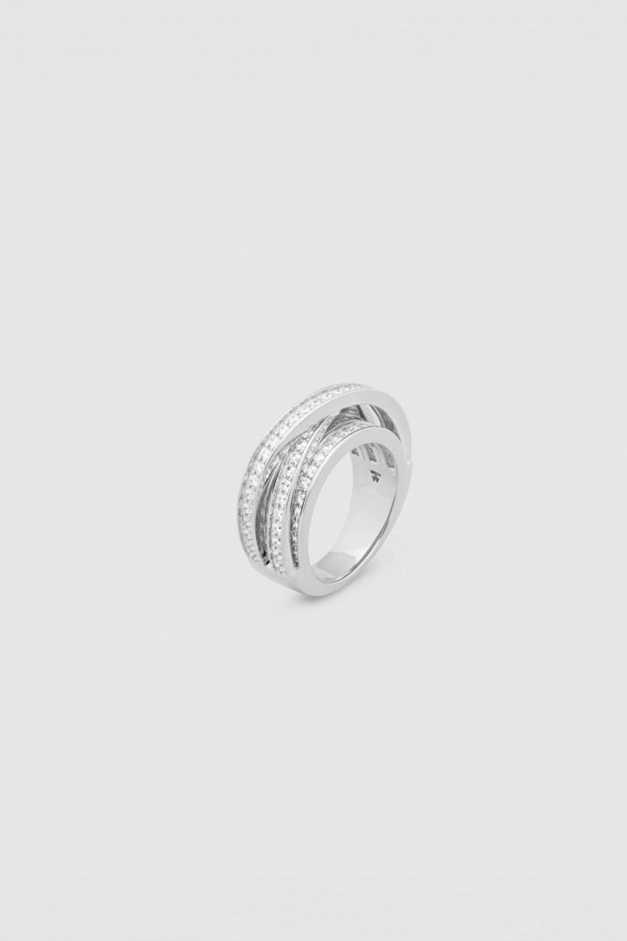 Dame Tom Wood Jewelry | Orb Ring Slim Clear White