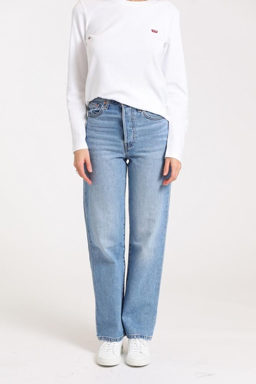 Dame Levi's Jeans | Ribcage Straight Ankle Light Indigo Worn In