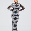 Dame ENVELOPE1976 Kjoler | Glam Dress Black/Silver