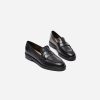 Dame Flattered Loafers | Sara Leather Black