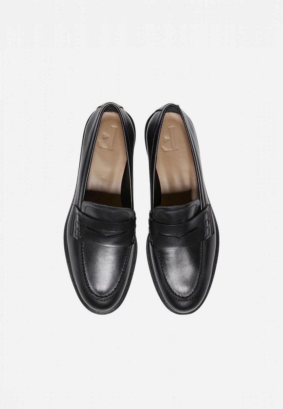 Dame Flattered Loafers | Sara Leather Black