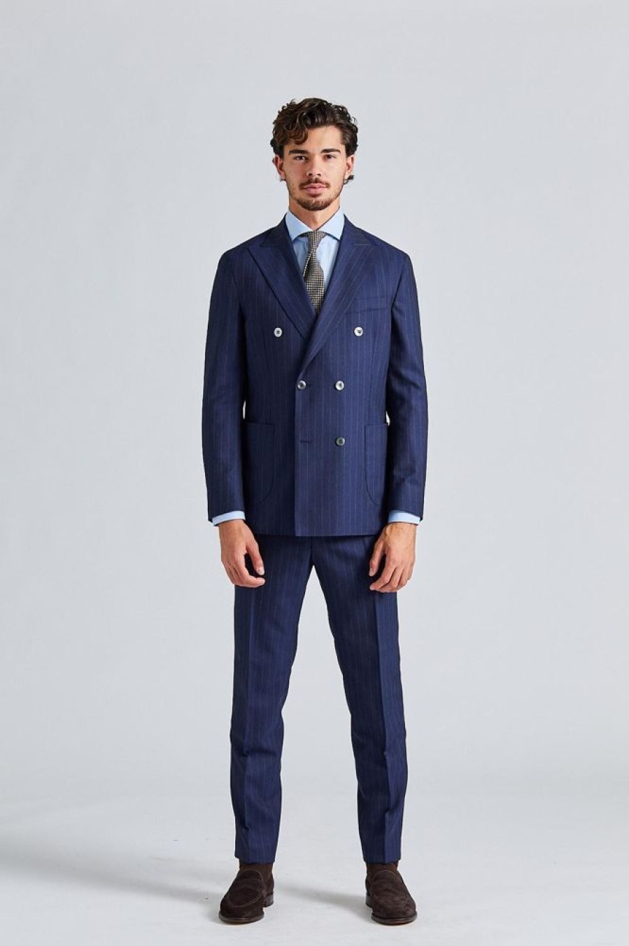 Herre Onesto Dresser | Vicenza Prato Suit Navy Pinstripe