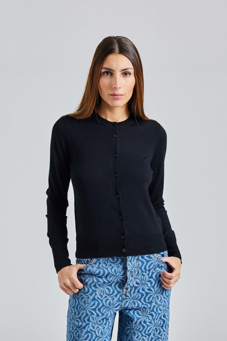 Dame Filippa K Gensere | Merino Short Cardigan Black