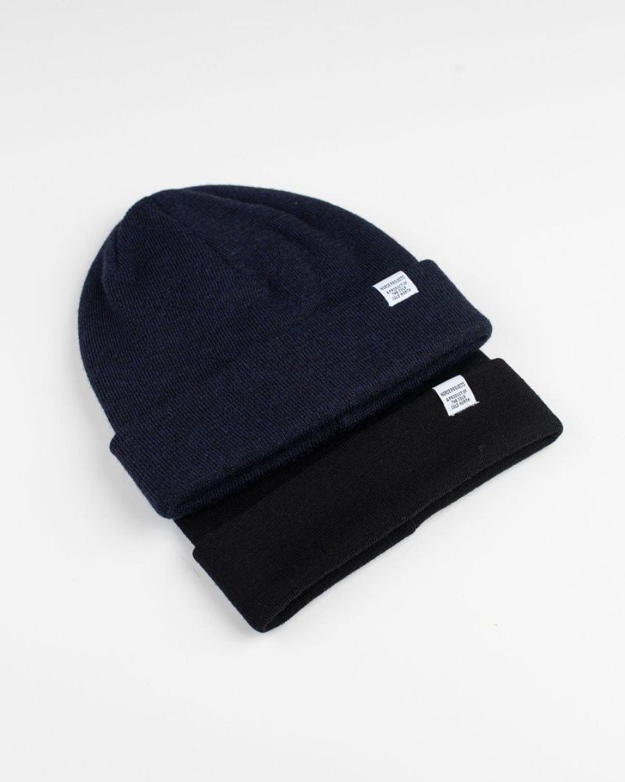 Herre Norse Projects Luer Og Panneband | Norse Top Beanie Black