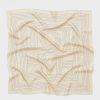 Dame Toteme Skjerf | Striped Embroidered Monogram Silk Scarf Creme