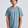 Herre Norse Projects T-Skjorter | Simon Loose Organic Heavy Jersey N Logo T-Shirt Dark Ice Blue