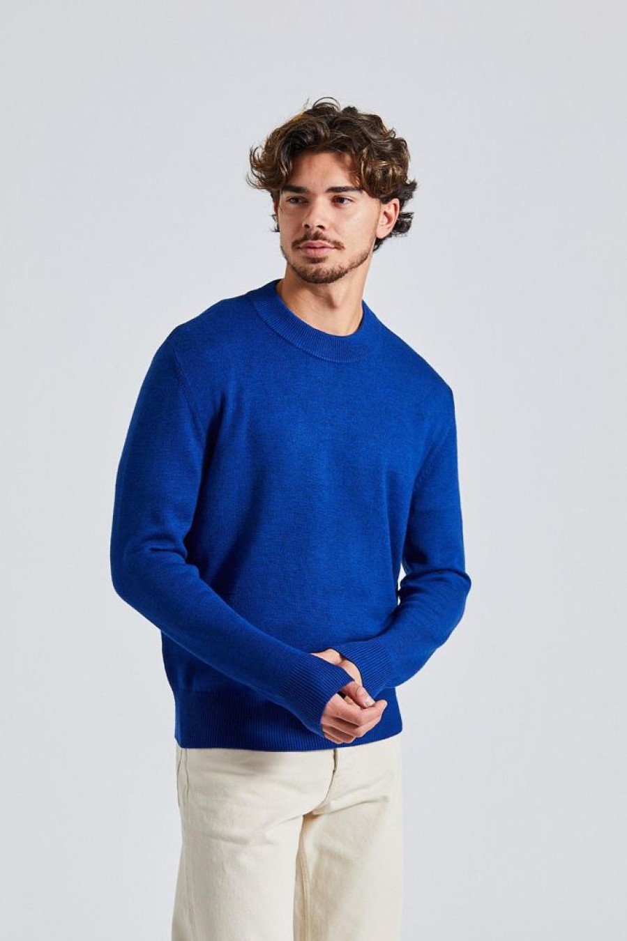 Herre SUNFLOWER Gensere | Moon Merino Blue