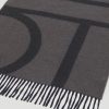 Dame Toteme Skjerf | Monogram Jacquard Wool Scarf Charcoal Melange