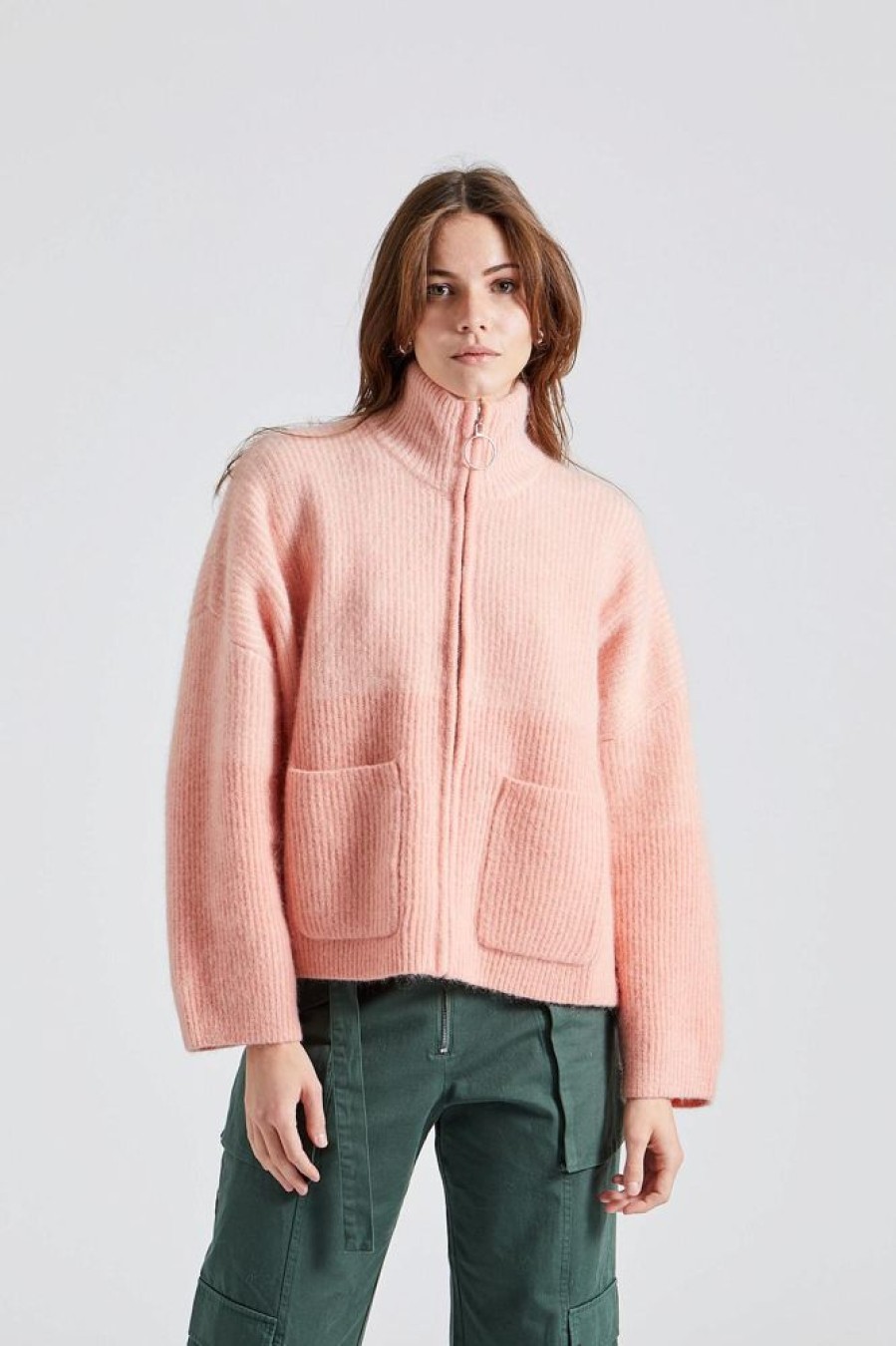 Dame Holzweiler Cardigans | Tine Rib Cardigan Lt Pink Mix