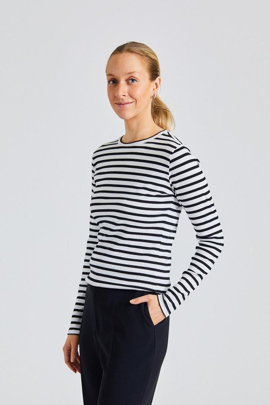 Dame Julie Josephine Gensere | Andrea Rib Black White Stripe