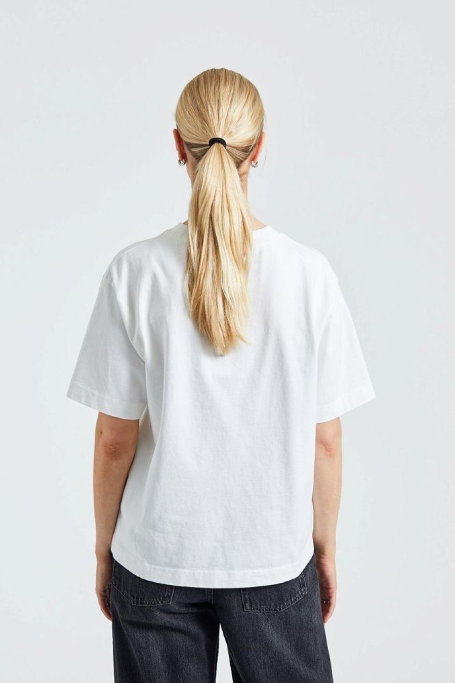 Dame Acne Studios T-Skjorter | Logo T-Shirt Optic White Fn-Wn-Tshi000196