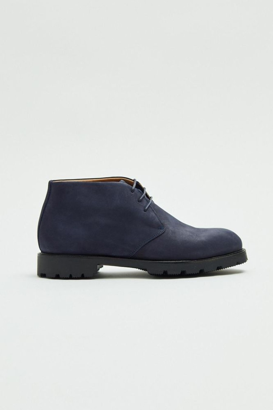 Herre Fliteless Skinnsko | Chukka Nubuck Navy