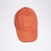 Dame Acne Studios Capser Og Hatter | Cotton Baseball Cap Rust Red Fn-Ux-Hats000418