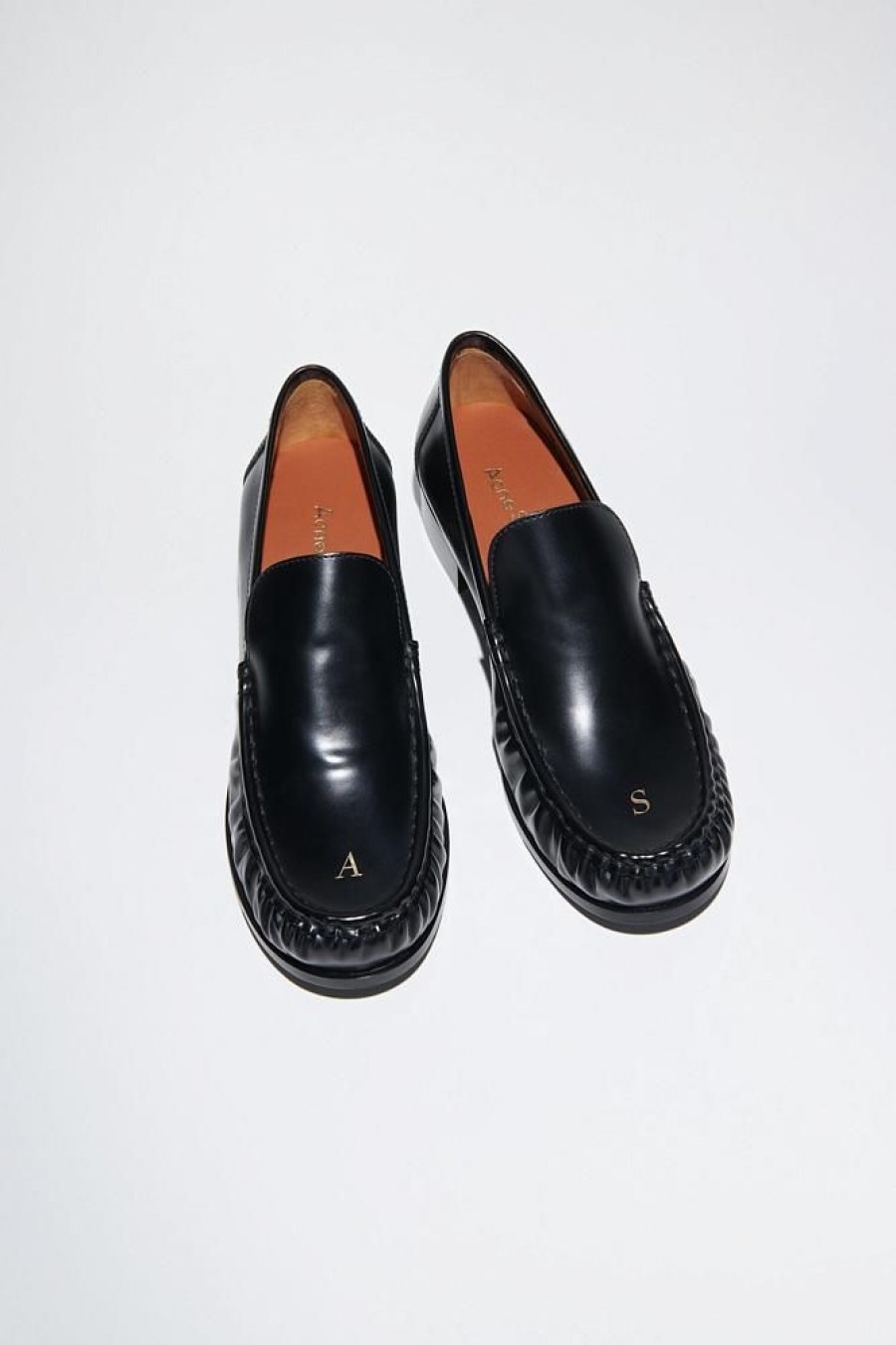 Dame Acne Studios Loafers | Leather Loafers Black Fn-Wn-Shoe000711